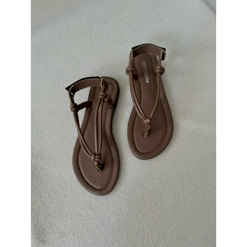GIÀY SANDAL QUAI MẢNH XỎ NGÓN ĐI HỌC ĐI LÀM MANG ĐI MƯA THOẢI MÁI NÂU XINH [TĂNG SIZE]