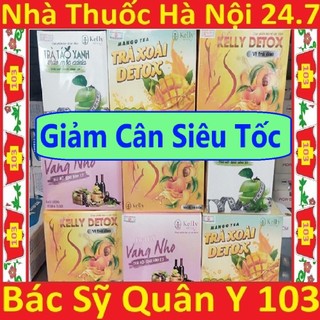 KELLY DETOX TRÀ GIẢM CÂN CÁC VỊ (TRÀ TÁO XANH/XOÀI/VANG NHO/VẢI/BÍ ĐAO ĐÀO KELLY DETOX PLUS GIẢM CÂN) CHÍNH HÀNG 100%