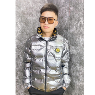 Áo khoác phao nam mùa đông dập vân phối viền tay dày dặn AK11