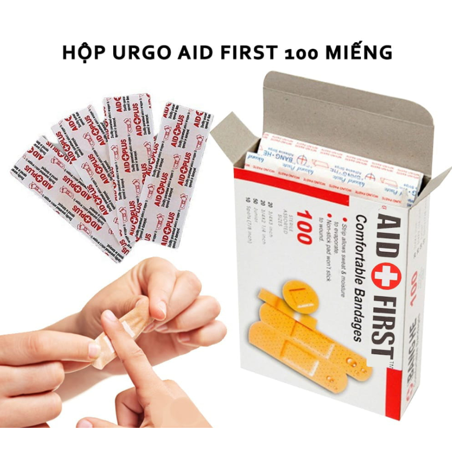 Hộp 100 miếng Urgo băng gâu dán vết thương