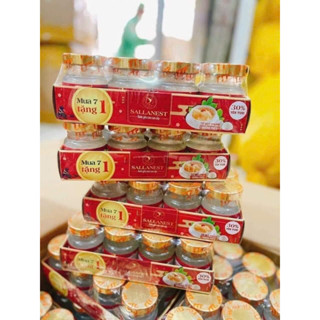  Combo 4 lốc 32 hũ Yến Sào lốc 8 hủ Sallanest 30% chưng đường phèn đông trùng trẻ em Bird Nest Soup 