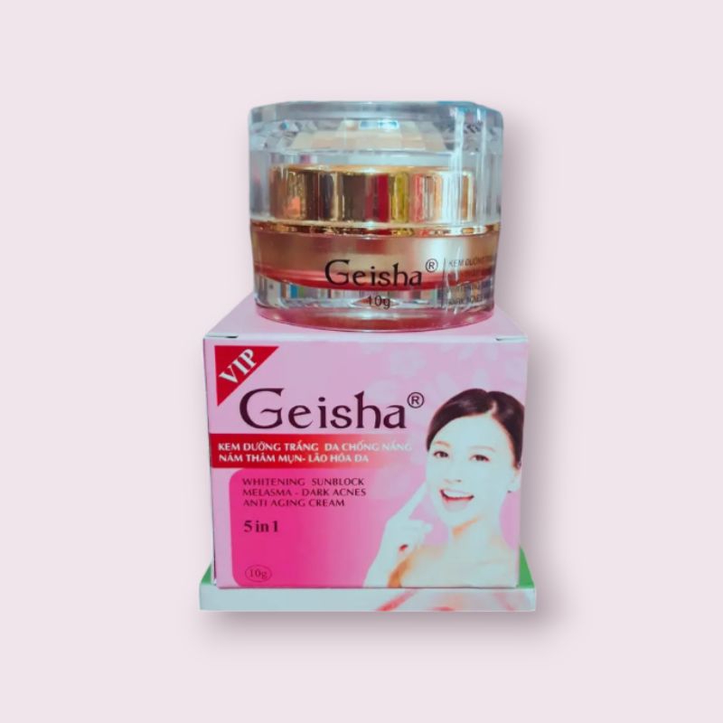 Kem geisha dưỡng trắng da chống nắng mờ nám mụn lão hóa 5in1 10g