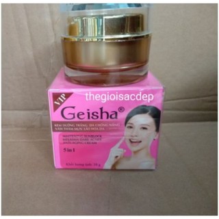 Kem geisha dưỡng trắng da chống nắng mờ nám mụn lão hóa 5in1 10g