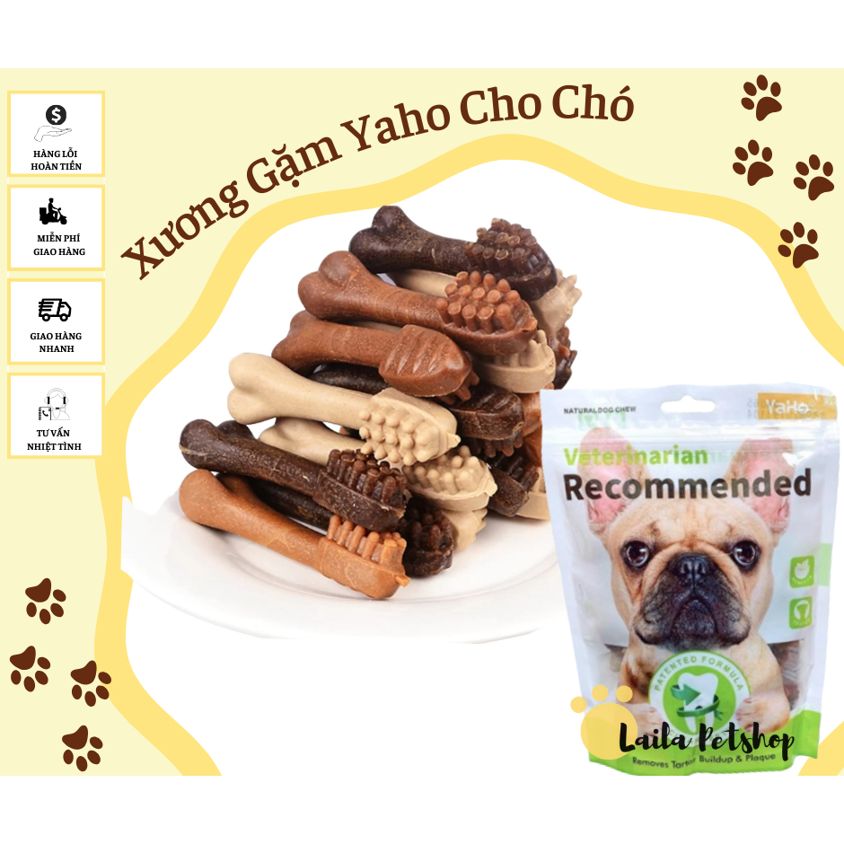 Xương gặm Yaho sạch răng thơm miệng dành cho thú cưng | LAILA PET SHOP