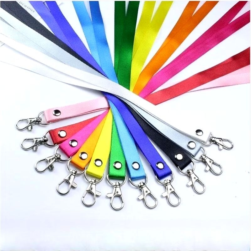 Dây đeo thẻ lụa móc xoay bản rộng 1.5cm (1 dây)