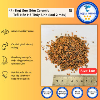 (1kg) Sạn Gốm Ceramic Trải Nền Hồ Thủy Sinh (loại 2 màu)