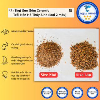 (1kg) Sạn Gốm Ceramic Trải Nền Hồ Thủy Sinh (loại 2 màu)