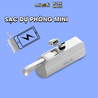Sạc Dự Phòng Micofi, Pin Dự Phòng Mini Sạc Điện Thoại Samsung Type C Nhanh Nhỏ Gọn