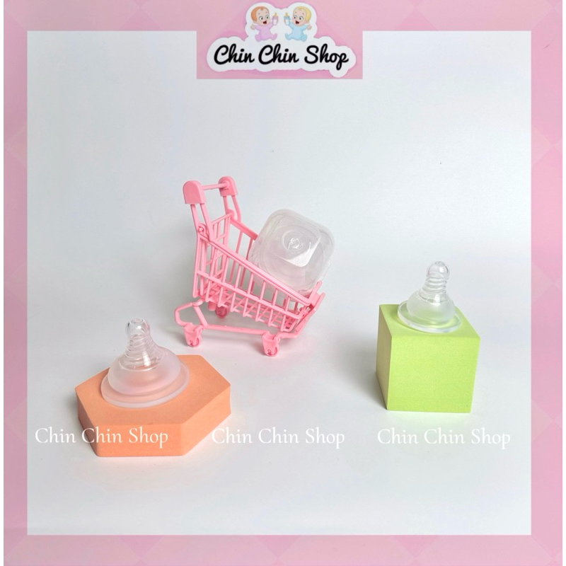 Núm ti silicon thay thế bình sữa cổ rộng/hẹp
