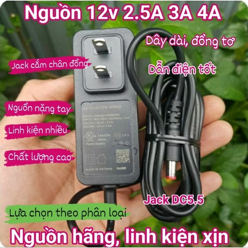 nguồn 12v 3A 12v 4A , chính hãng, chất xịn, đủ linh kiện, bao xài