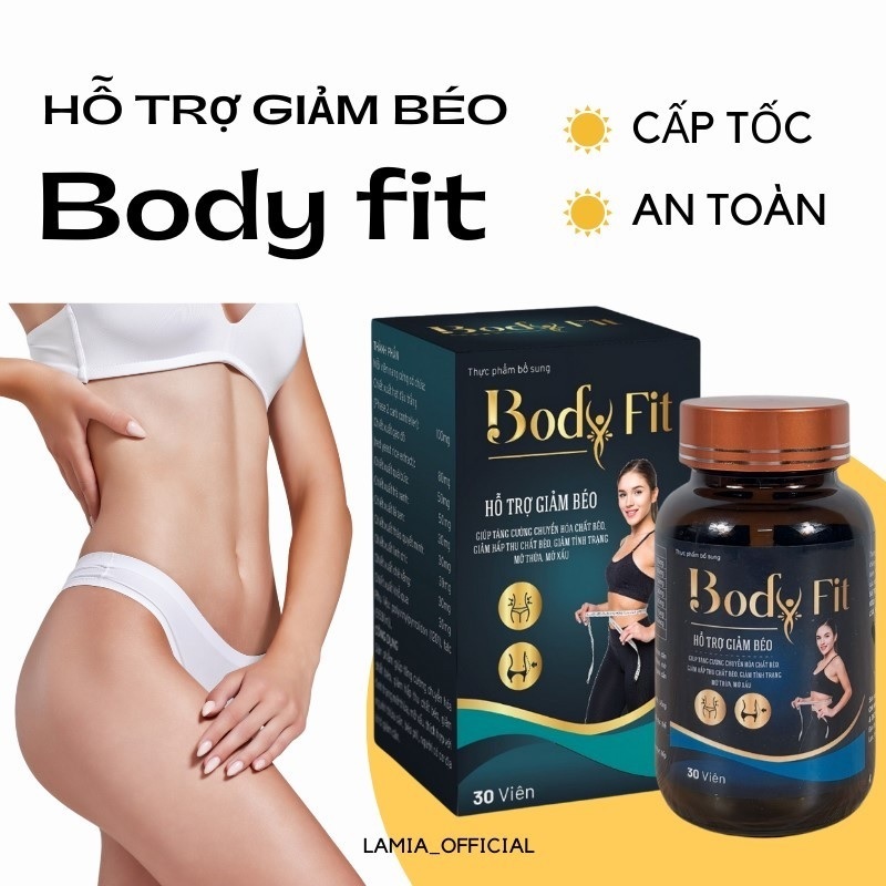 Viên uống giảm cân body Fit giảm cân cấp tốc 10kg cơ địa khó giảm an toàn cho mẹ sau sih Hộp 30 viên