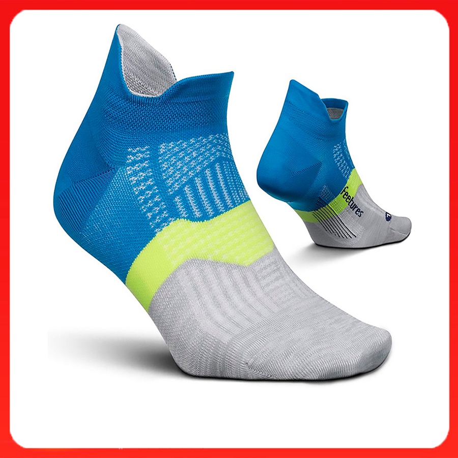 Tất chạy bộ Feetures, vớ thể thao cổ ngắn cổ phễu nam nữ, hàng dệt kim xuất khẩu Mỹ, 3 size M L XL, chất liệu 83% cotton