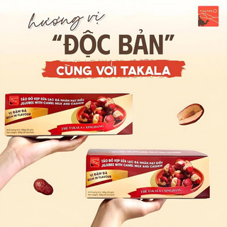  Kẹo Táo Đỏ Takla Kẹp Sữa Lạc Đà Mix Hạt Điều 300gr hộp 
