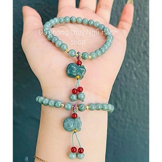 Vòng tay lam mix tui tien size hạt 6mm sdep