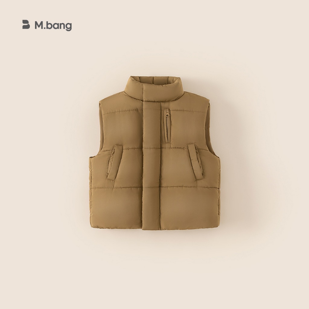 Áo phao gile bé trai Mbang chất siêu nhẹ ấm . Áo phao gile cho bé trai MBang màu cafe chất siêu dày 