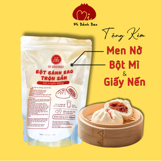 Bột Bánh Bao pha sẵn BỘT TRUYỀN THỐNG 620g (Tặng Men nở, bột thấm tay & giấy lót bánh), Truyền Thống