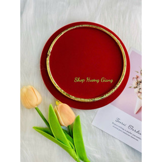  Kiềng cổ mạ vàng 24k cao cấp size 16cm kèm hộp nhung đỏ  kiềng cưới cô dâu sịn sò 