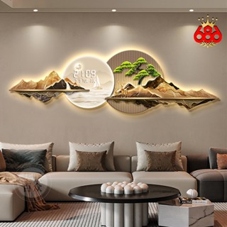  Tranh Tráng Gương Điện Led Kết hợp Đồng Hồ Điện Tử Cao Câp Đông Hồ Điên Tử Tranh Treo Tường 