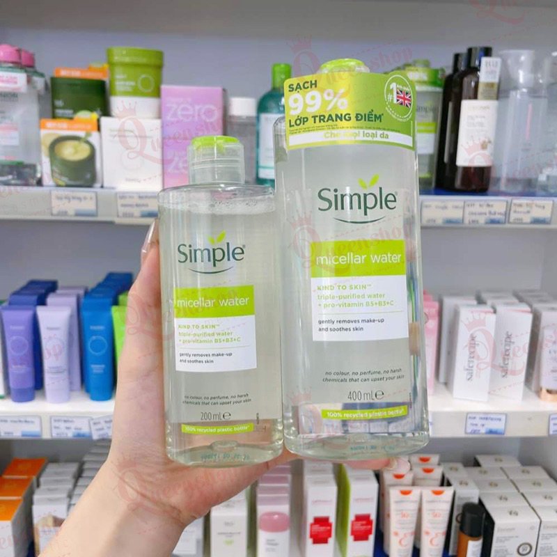 Tẩy trang Simple 200ml ( mẫu mới )