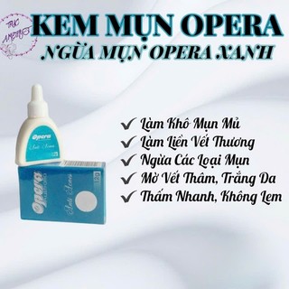 Kem chấm mụn Opera, mờ thâm mụn (xanh)