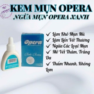 Kem chấm mụn Opera, mờ thâm mụn (xanh)