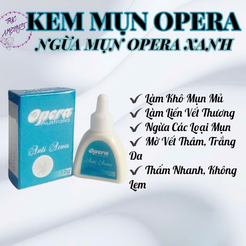 Kem chấm mụn Opera, mờ thâm mụn (xanh)