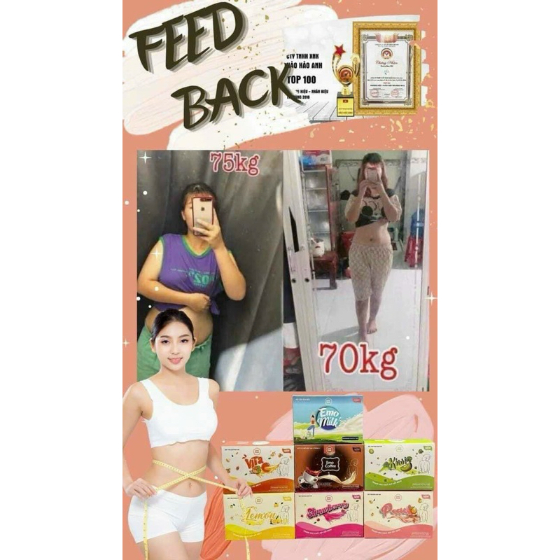 Emo Detox hỗ trợ Giảm Cân - Nuớc uống Giảm Cân EmoSlim [Có quà tặng + che tên ] chính hãng