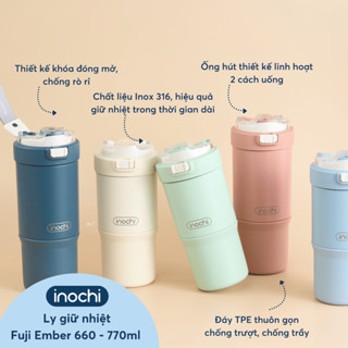 Bình Giữ Nhiệt, Cốc Giữ nhiệt Fuji - Inochi- Pha Trà Cà Phê, Lọc Bã, Giữ Nhiệt 6-12 Giờ