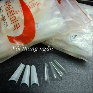 Móng típ nối tre Hàn đủ phom đắp gel bột móng siêu mỏng dẻo ôm phom bịch 500 móng