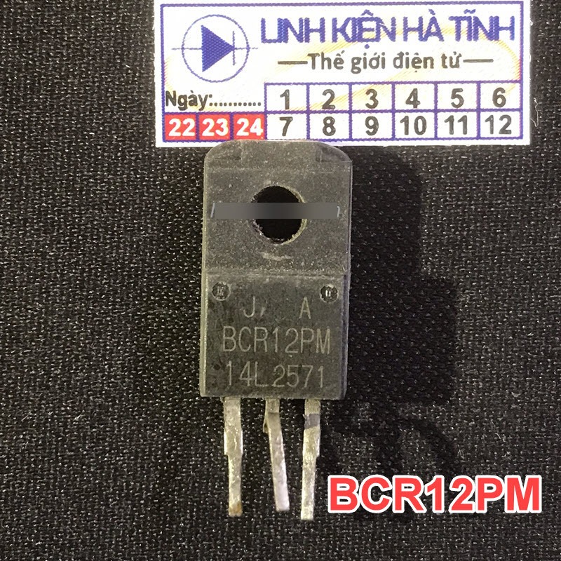 Túi 5 con Triac BCR12PM-14L BCR12PM 14L 12A 700V TO-220 tháo máy thay thế BCR12PM BCR12PM-12RE - AC2