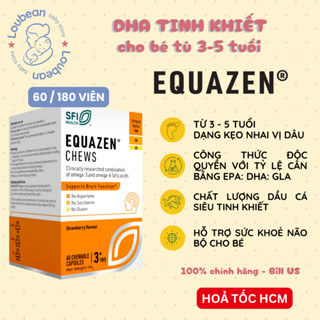 Date 2027 Kẹo nhai DHA Equazen bổ sung omega 3 6 cho bé từ 3 tuổi nội địa Anh Loubean