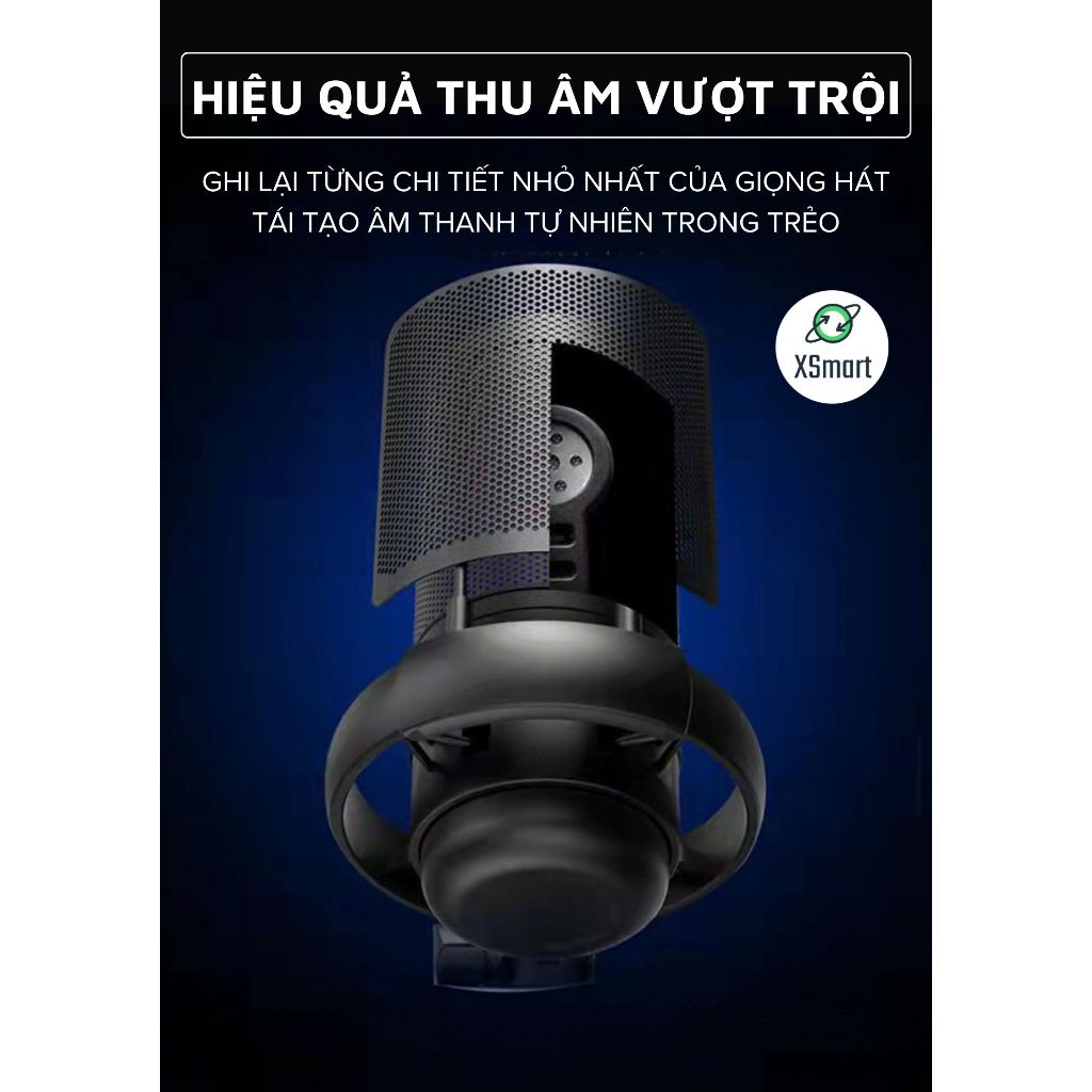 Micro Thu Âm Livestream Chuyên Nghiệp ShouFei ME6S Lọc Tạp Âm, LED RGB, Thu Âm 360° Cho Pc Laptop | BigBuy360 - bigbuy360.vn