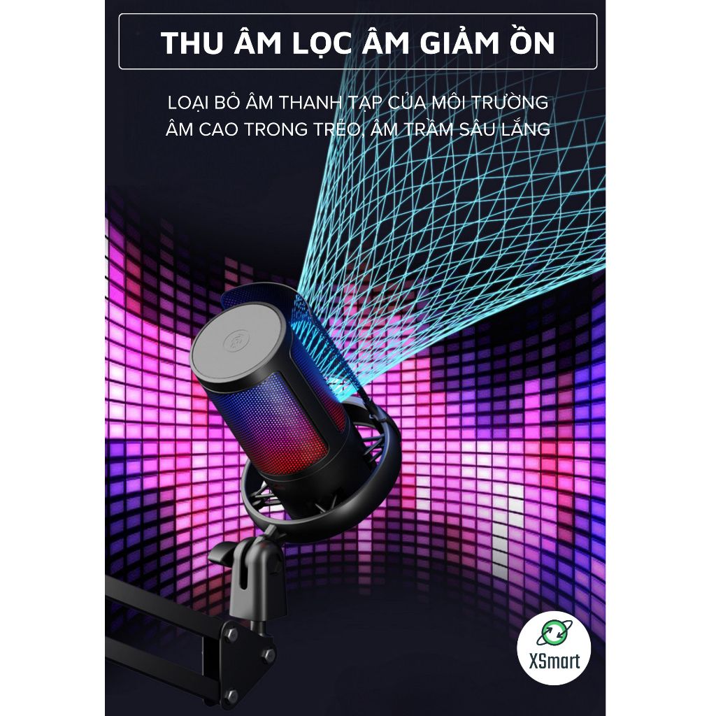 Micro Thu Âm Livestream Chuyên Nghiệp ShouFei ME6S Lọc Tạp Âm, LED RGB, Thu Âm 360° Cho Pc Laptop | BigBuy360 - bigbuy360.vn