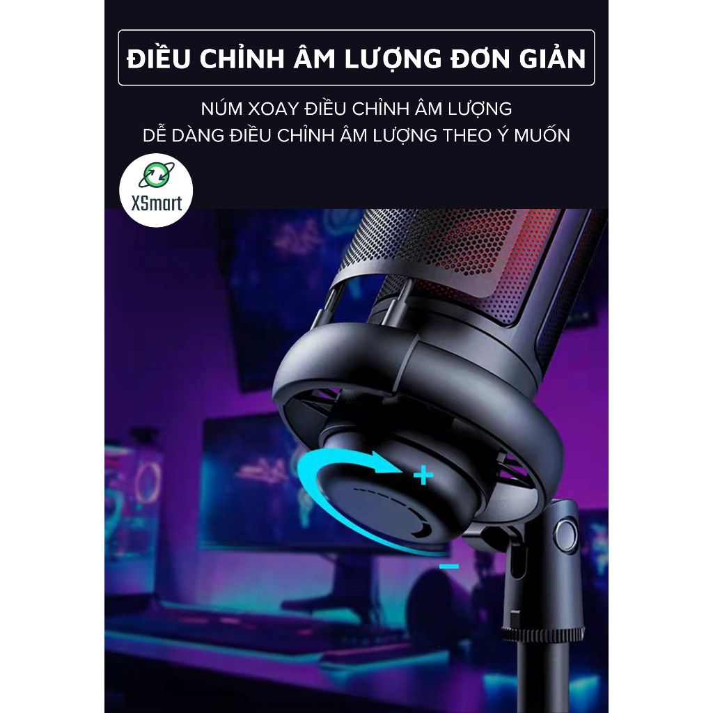 Micro Thu Âm Livestream Chuyên Nghiệp ShouFei ME6S Lọc Tạp Âm, LED RGB, Thu Âm 360° Cho Pc Laptop | BigBuy360 - bigbuy360.vn
