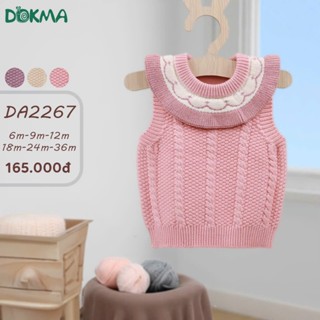 Áo gile len bé gái Dokma Da2267, size 3-36 tháng, chất vải len sợi