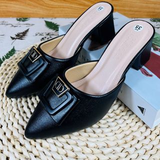 HN-19 Giày Dép Nữ Sục 5P Khóa Vuông Chuẩn Size Êm Chân Chuẩn Hàng Shop - HẠNH NGUYÊN STORE