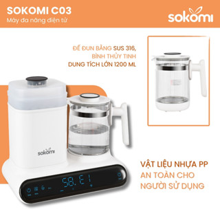 Máy Hâm Sữa Tiệt Trùng SOKOMI SK-C03 Đun Nước Pha Sữa Điều Chỉnh Nhiệt Độ Thông Minh BH Toàn Quốc