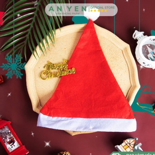 10 Mũ Noel , Mũ  Giáng Sinh đỏ vải nỉ