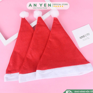 10 Mũ Noel , Mũ  Giáng Sinh đỏ vải nỉ