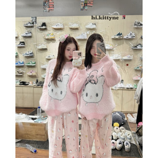@cherryorder Áo sweater len lông Helo Kitty dáng rộng