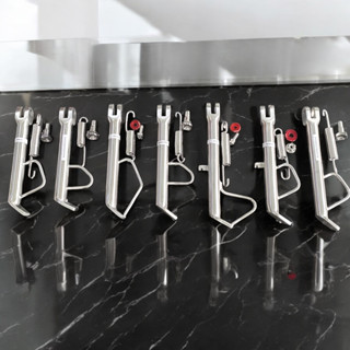 Cao cấp chân chống nghiêng kèm ốc + lò xo chuẩn inox 304 cho các dòng xe Honda Yamaha (Ex, Wave Dream, Fuled,Winner..)