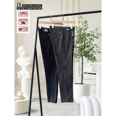 Quần dài tây linen Br mềm mịn, nhẹ nhàng thoáng mát Xanh Đen - form Regular fit - Bravery