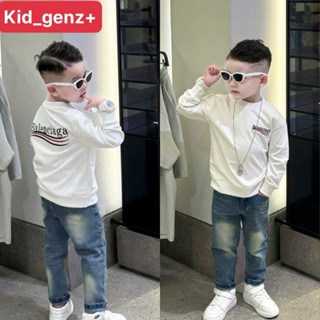 Áo sweater ba len basic cho bé trai , gái , áo nỉ cổ tròn trẻ em form xuông , Kid_genz