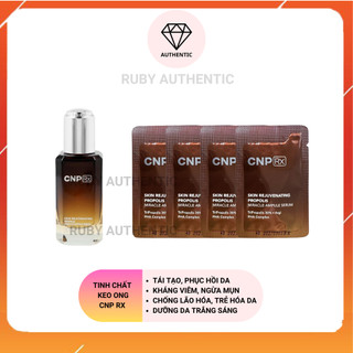  10 Gói Sample 1ml Tinh chất keo ong CNP Rx tái tạo phục hồi da- Skin Rejuvenating Propolis Miracle Ampule Serum 