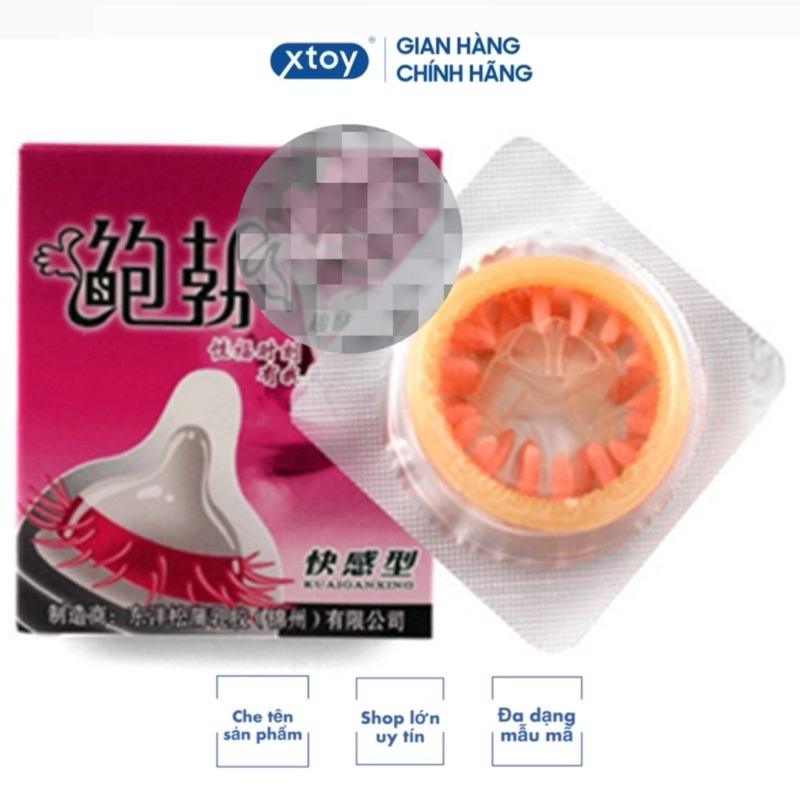 Bao cao su gai RUNBO Extra Sensitive, bcs siêu mỏng, bcs bi, nhiều gel, 49mm, bcs rumbo chống xuất tinh sớm