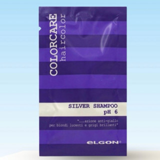 Lẻ gói dầu gội tím khử vàng Elgon Silver shampoo cho tóc tẩy sáng mini 10m