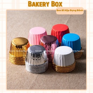 50 Cup Giấy Nướng Bánh Cupcake Tròn Muffin