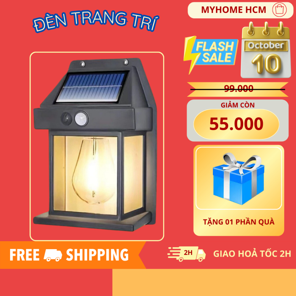 Đèn Năng Lượng Mặt Trời Cảm Biến Hồng Ngoại Cảm Biến Ánh Sáng Gắn Tường Tiện ích.