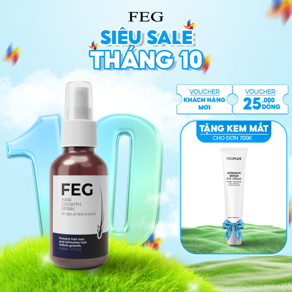 FEG Hair Growth Spray Xịt Dưỡng Mọc Tóc Hair Spray Chính Hãng 50ml