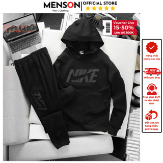 Bộ nỉ nam có mũ Adidas dài tay cao cấp phom đẹp Menson MD57 Bộ quần áo thu đông nam siêu ấm mặc nhà 2023 Hàng Xuất Dư